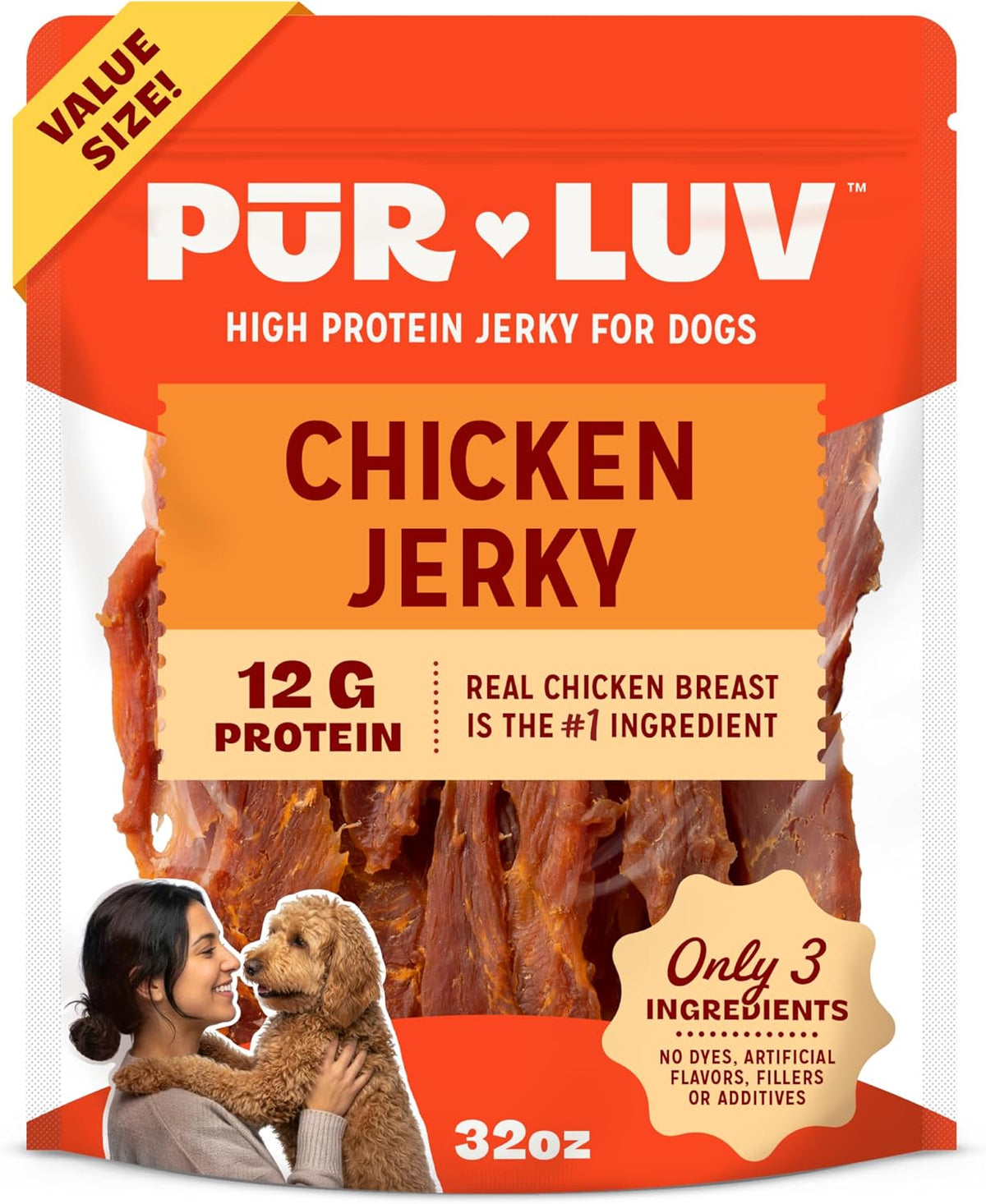 Pur Luv Dog Treats, Chicken Jerky Dog Treat with Real Chicken Breast, 16 oz Father Jim Norris notebooks