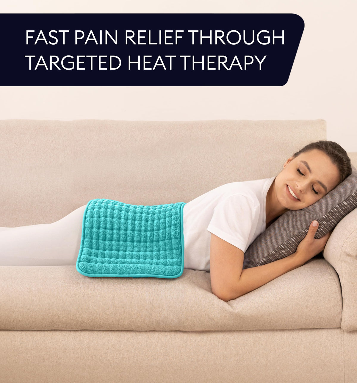 GENIANI XXL Heating Pad for Back Pain & Menstrual Pain Relief, Electric Throw Auto Shut Off,