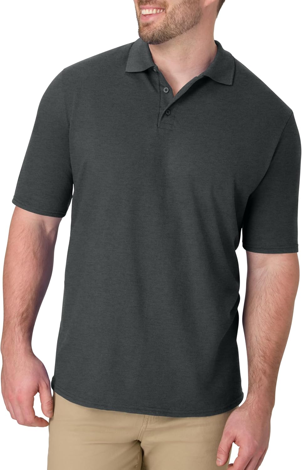 Hanes Men’s X-Temp Short Sleeve Polo Shirt, Midweight Men's Shirt