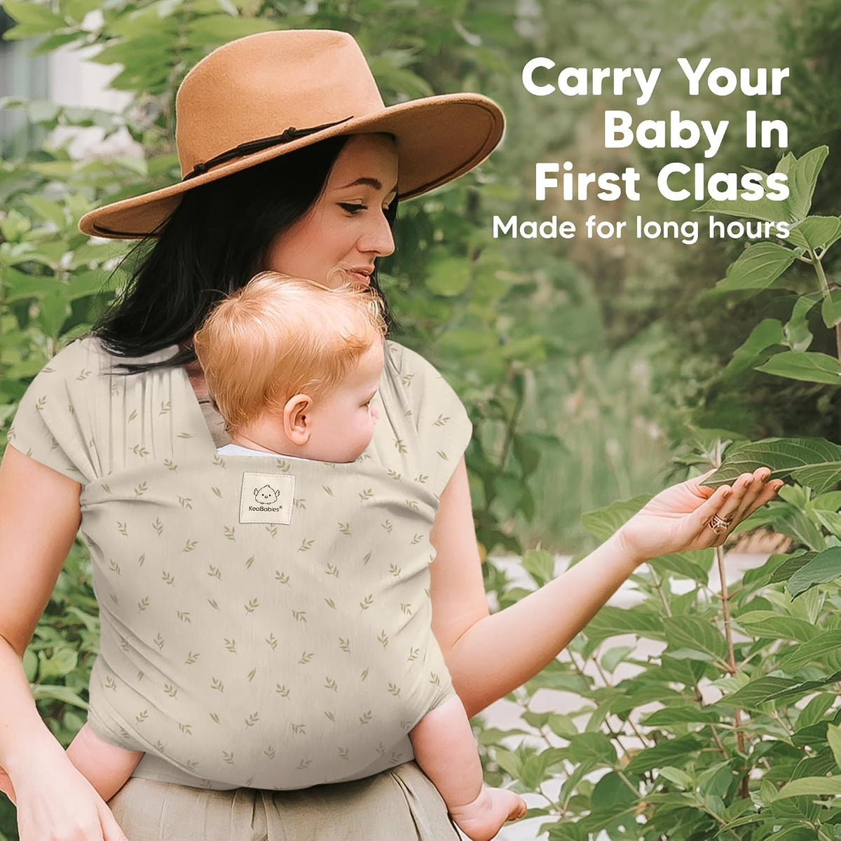 KeaBabies Baby Wrap Carrier, All in 1 Original Baby Carrier, Trendy Black