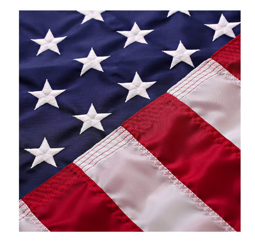 American Flags for Outside 3X5 (Pack of 10) -American Flag made in USA with Embroidered Stars and Sewn Stripes US Flag 3x5 Heavy Duty Outdoor Made in USA for High Wind- All Weather Flags Father Jim Norris notebooks