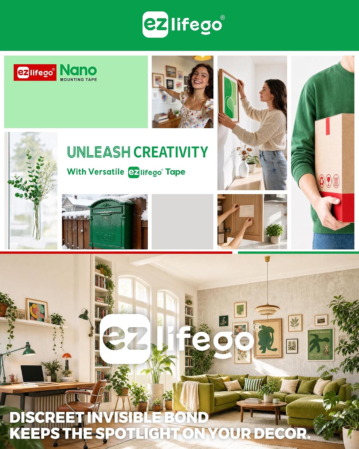 EZlifego Heavy Duty Invisible Bond Nano Double Sided Mounting Tape, 9.85FT Father Jim Norris notebooks