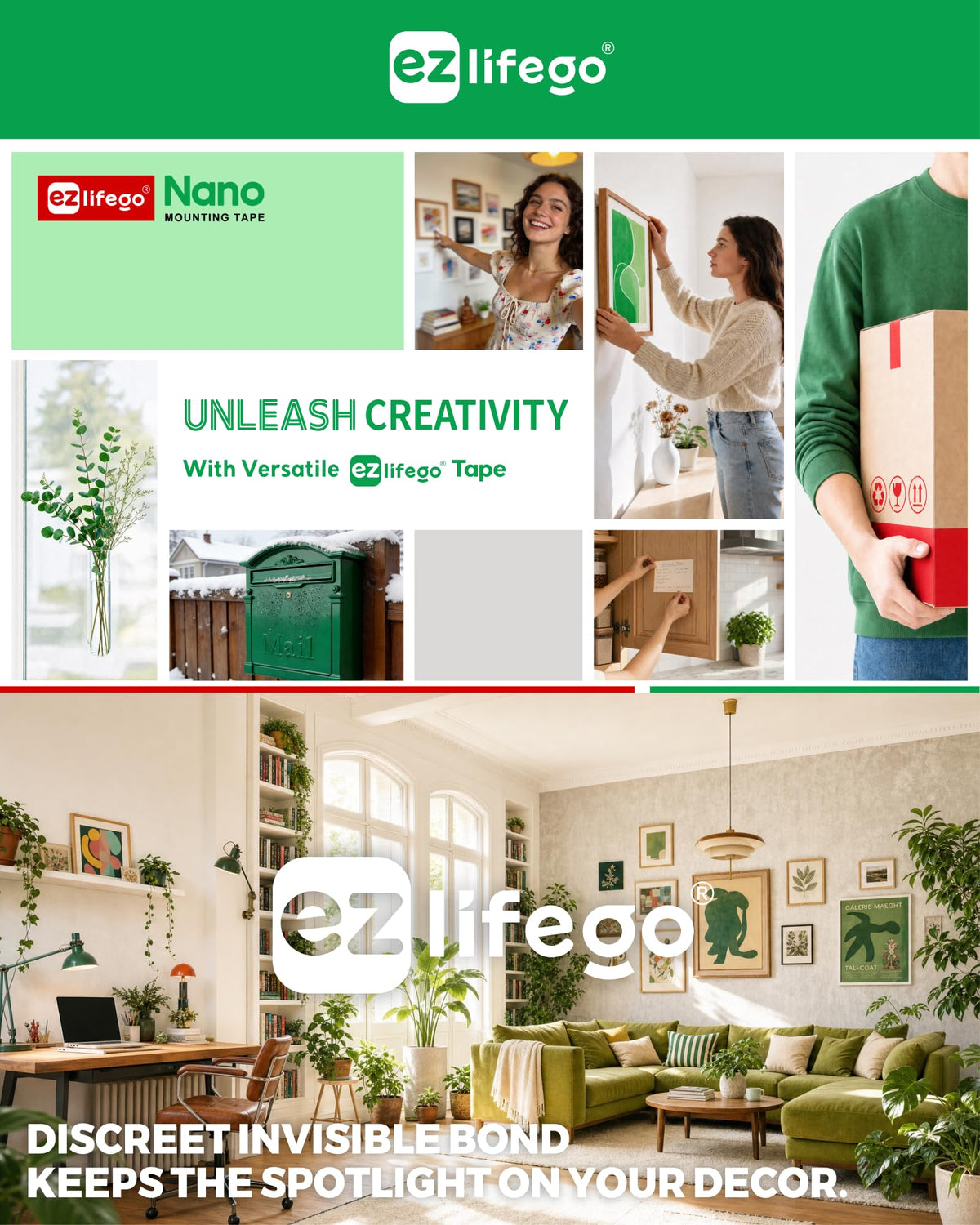 EZlifego Heavy Duty Invisible Bond Nano Double Sided Mounting Tape, 9.85FT Father Jim Norris notebooks