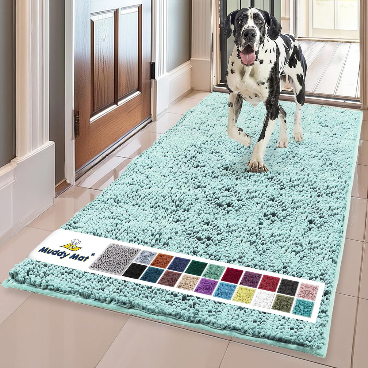 Muddy Mat® | Super Water Absorbent Door Mat Indoor, Microfiber Quick Dry Chenille Entryway Rug, Slip Resistant Front Door Mat, Indoor Mats for Entryway, Machine Washable Pet Rug, Grey 28"x18" Father Jim Norris notebooks