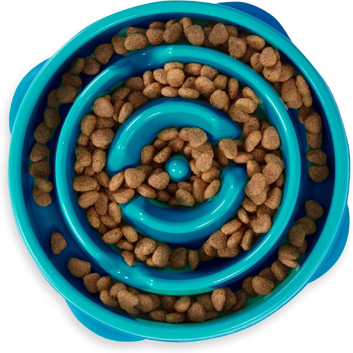 Outward Hound Fun Feeder Slo Bowl Dog Slow Feeder, Notch, Blue, 8.8"