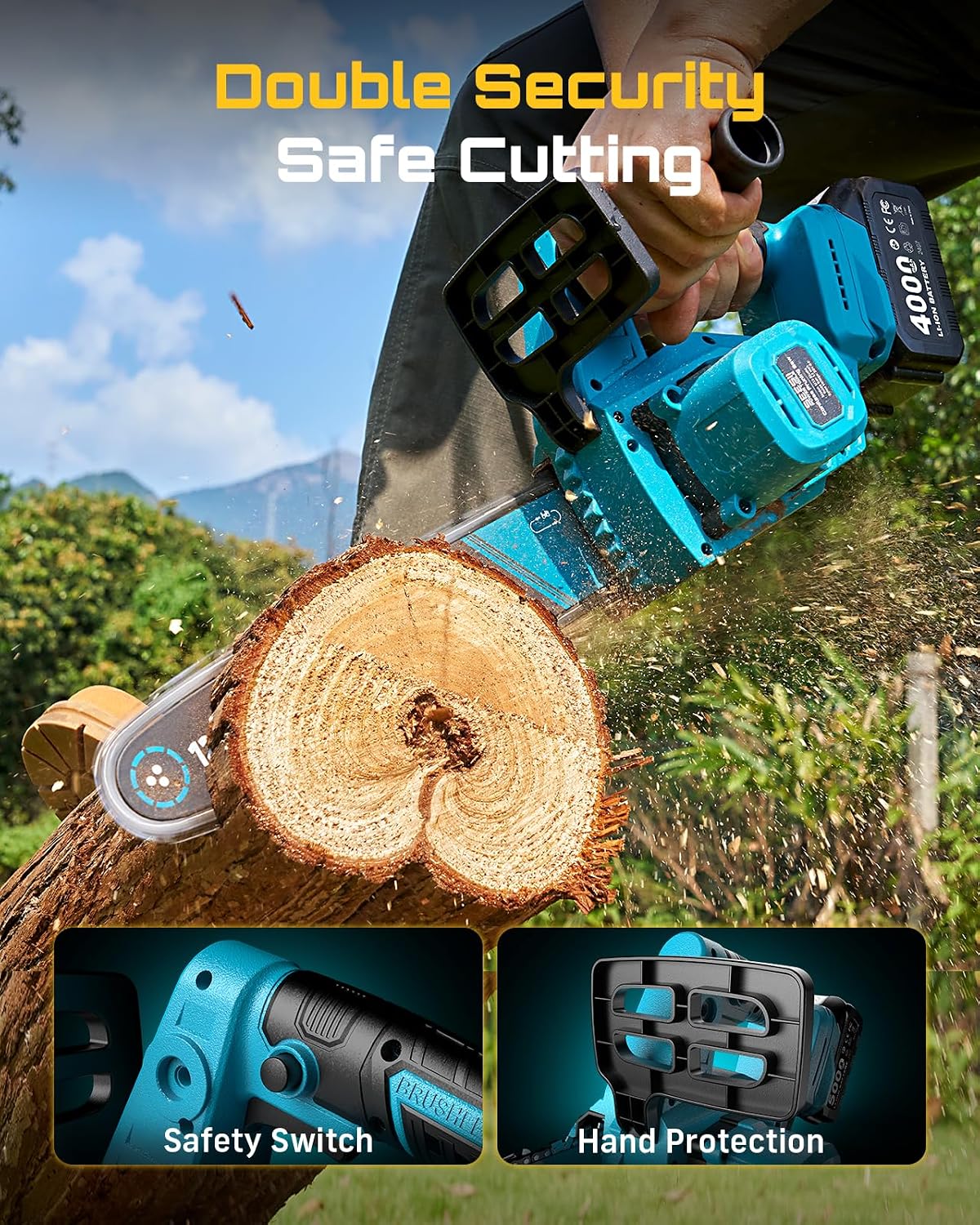 SEESII Flagship 8-Inch Cordless Mini Chainsaw, Upgraded Brushless Motor Father Jim Norris notebooks