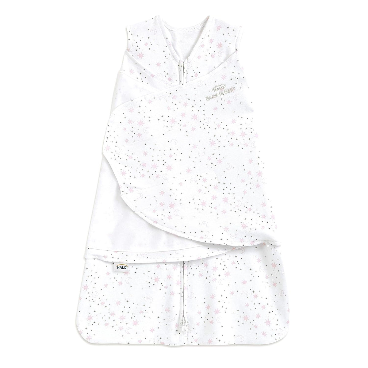 HALO SleepSack Swaddle | Cotton | 1.5 TOG | 68-75°F | 6-12 lbs |Baby Blue