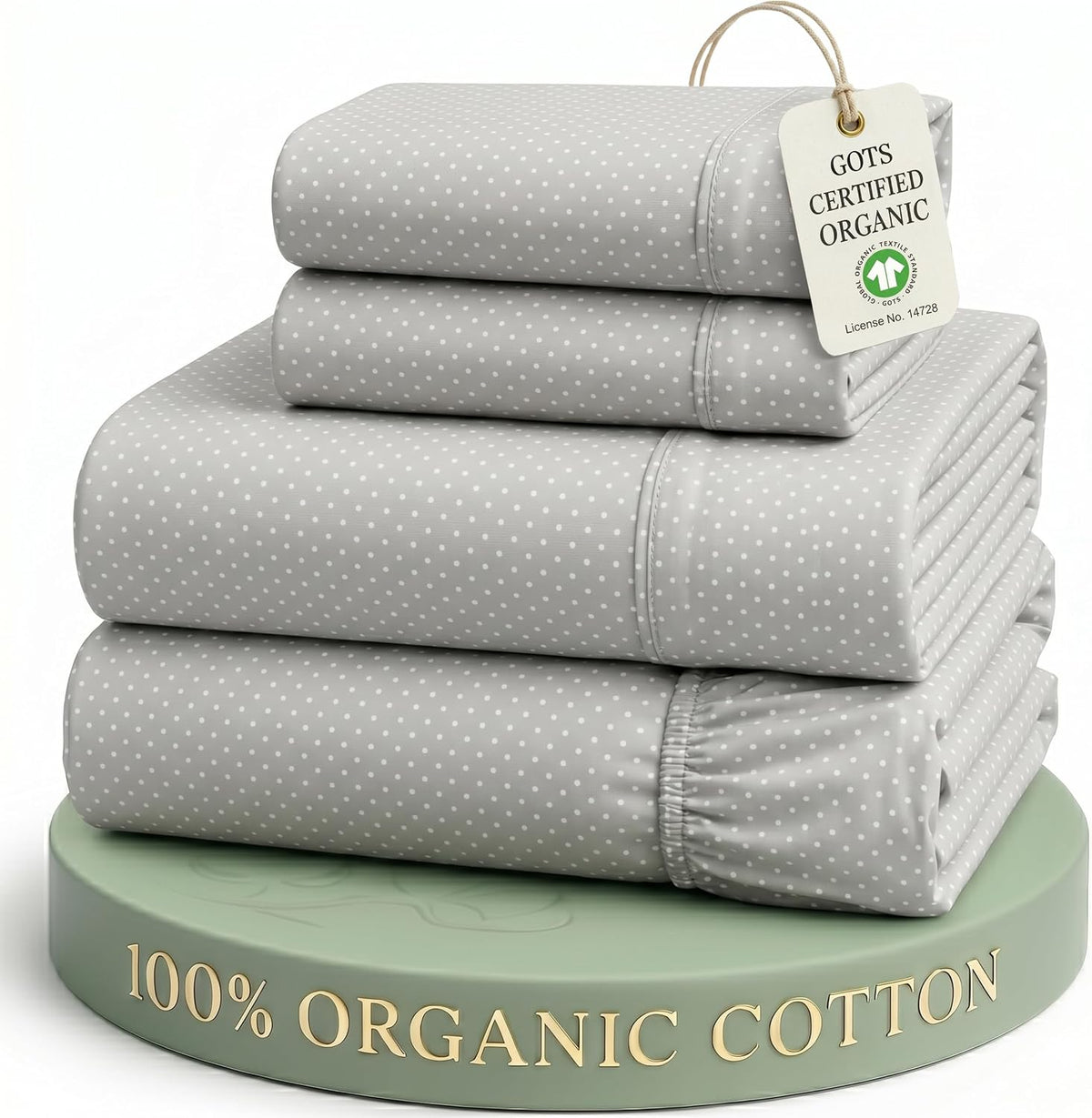 LANE LINEN California King Sheets 100% Organic Cotton 4pc Percale - White