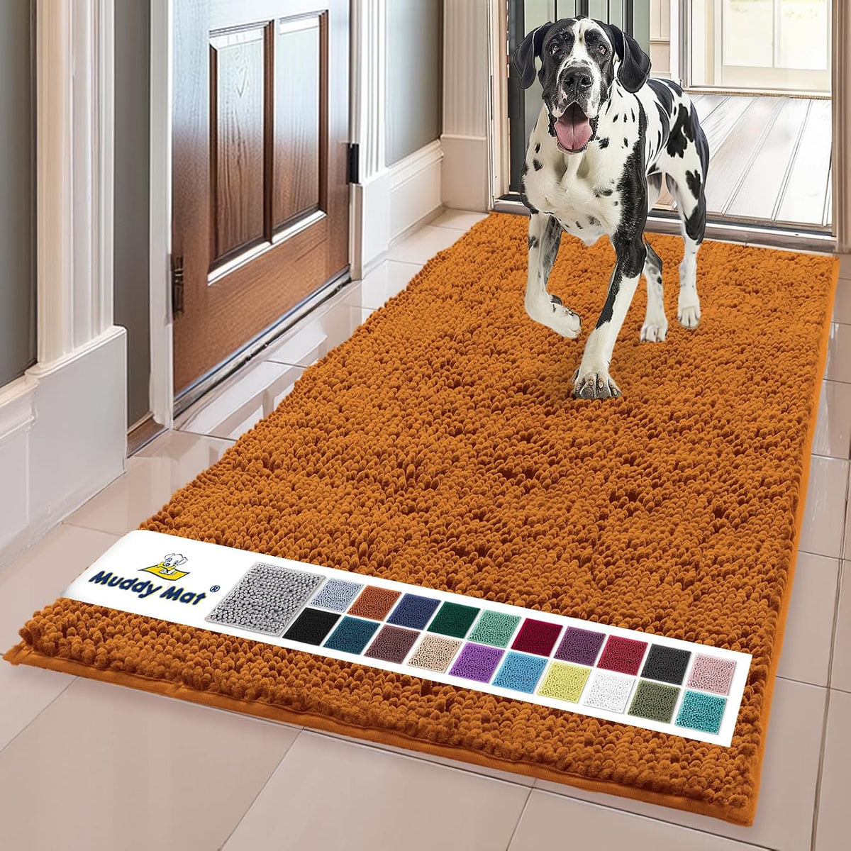 Muddy Mat® | Super Water Absorbent Door Mat Indoor, Microfiber Quick Dry Chenille Entryway Rug, Slip Resistant Front Door Mat, Indoor Mats for Entryway, Machine Washable Pet Rug, Grey 28"x18" Father Jim Norris notebooks