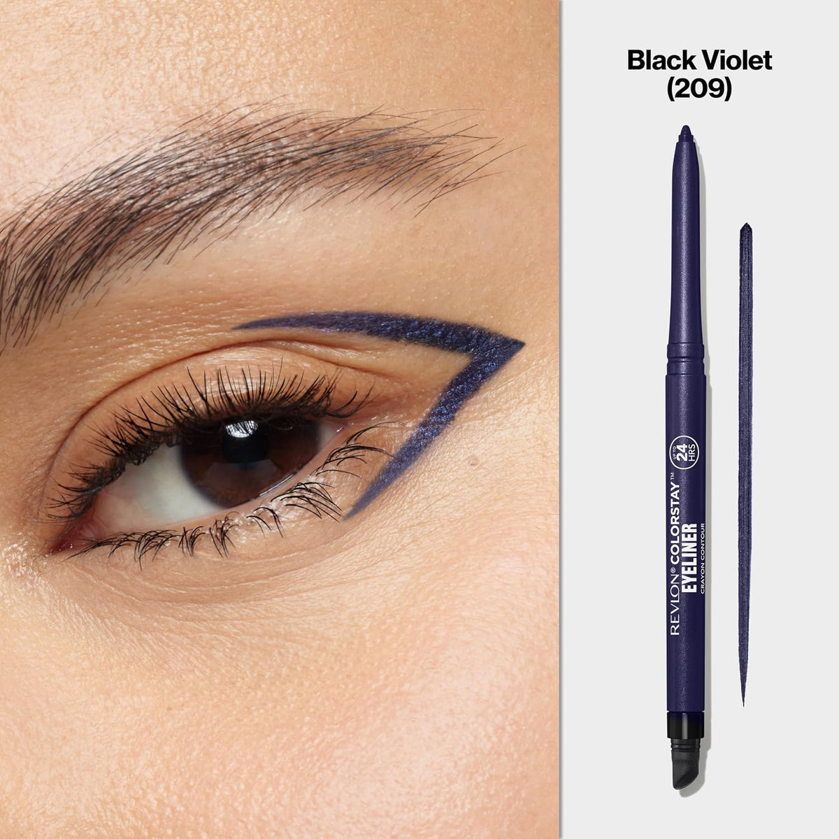 REVLON ColorStay Pencil Waterproof Eyeliner, 204 Charcoal, 0.01 oz