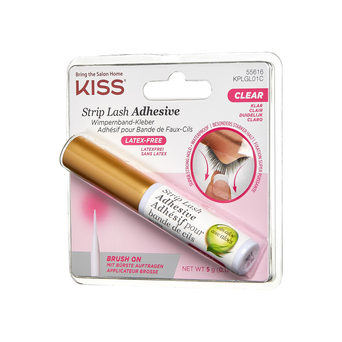 Kiss Lash Adhesive, Lash Glue, 24hr Strip Eyelash Adhesive