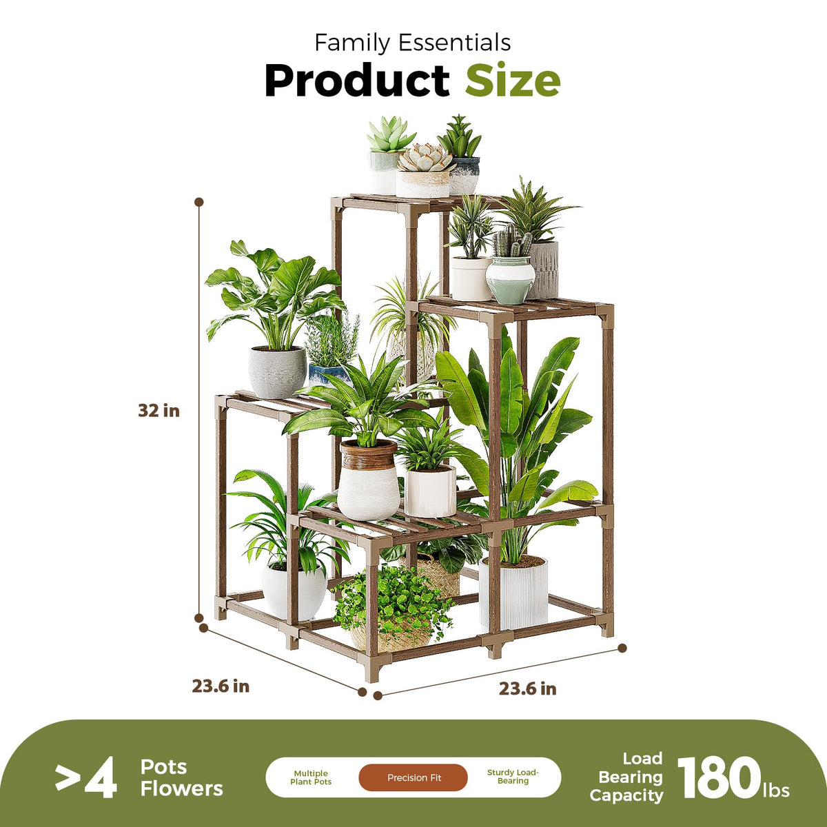 Bamworld Plant Stand Indoor with Flower Fairy Lights Battery Plant Shelf Father Jim Norris notebooks