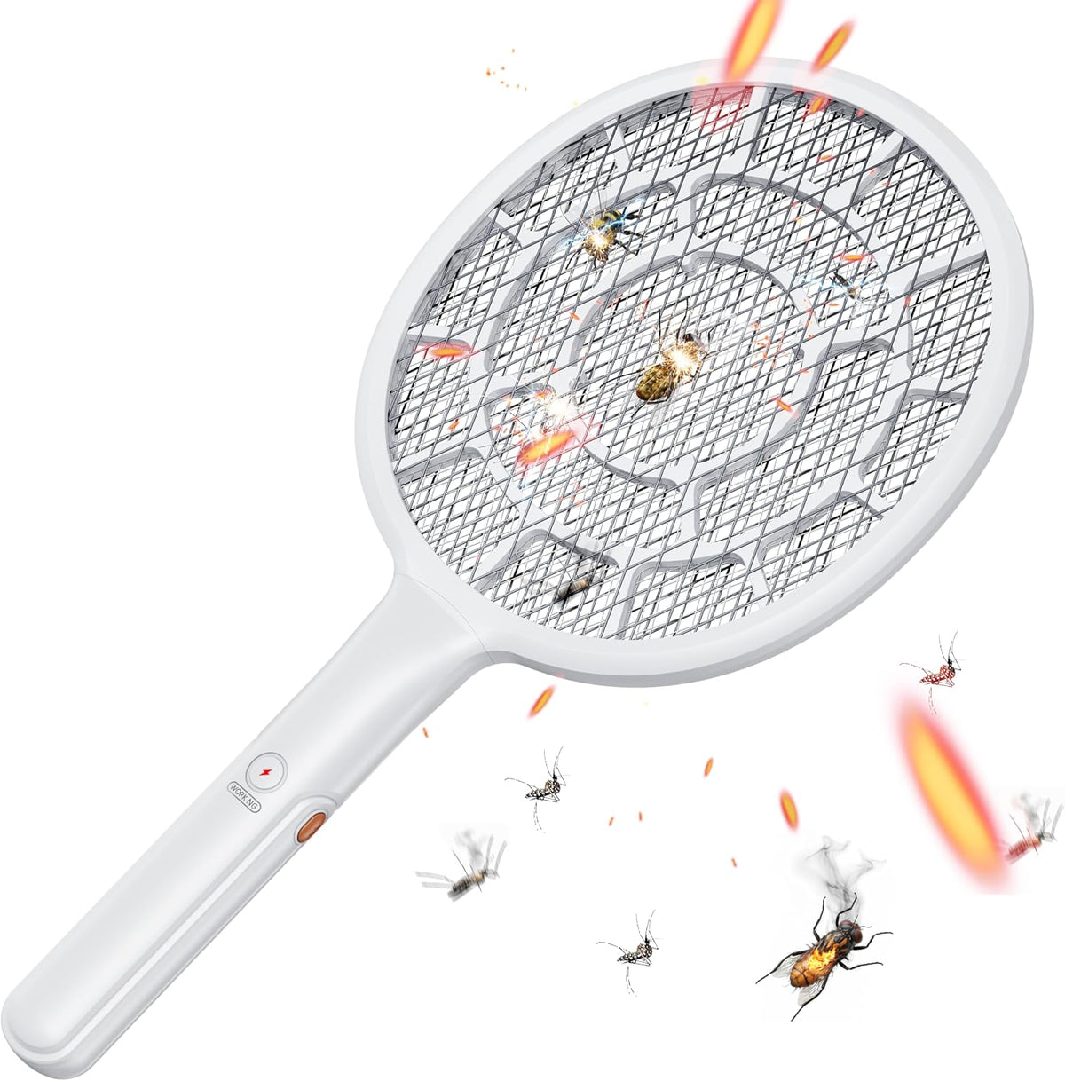 YsChois Electric Fly Swatter, Bug Zapper Companion, Mosquito Killer Racket | Gold Zone Voltage, Densest 3mm Mesh, Apple-Like Weight, AA Battery Operated (not incl) - Pro Swat Tips for Indoor & Outdoor Father Jim Norris notebooks