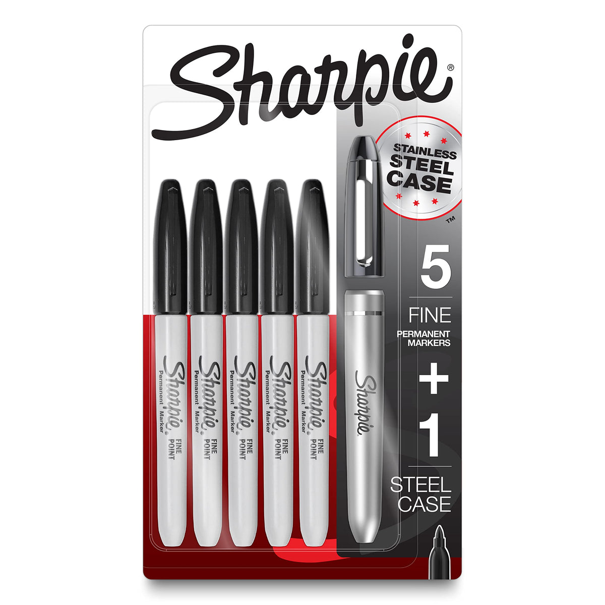 Sharpie Permanent Markers, Fine Tip, Black, 5 Count - Quick Drying, Fade Resistant Father Jim Norris notebooks
