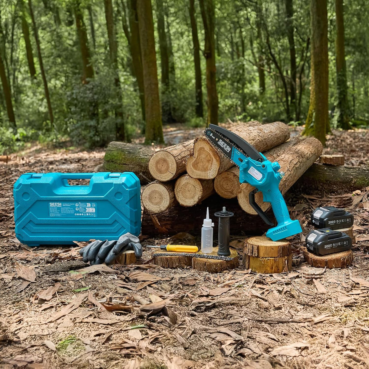 SEESII Flagship 8-Inch Cordless Mini Chainsaw, Upgraded Brushless Motor Father Jim Norris notebooks