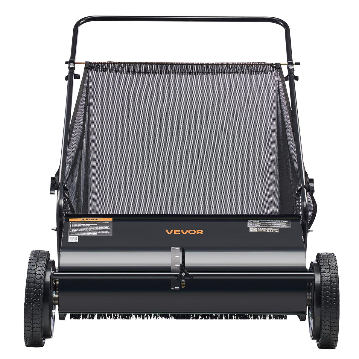 VEVOR Push Lawn Sweeper 26 in Leaf & Grass Collector 7 cu. ft. Hopper Bag Father Jim Norris notebooks