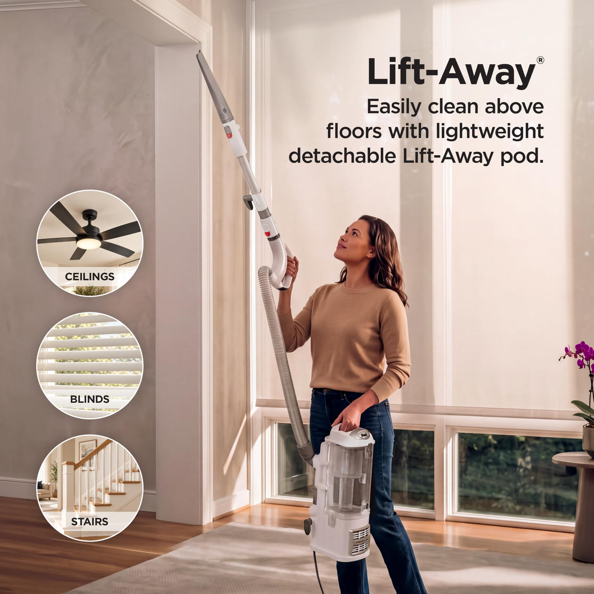 Shark Navigator Lift-Away Upright Vacuum Cleaner, HEPA, Lavender, NV352