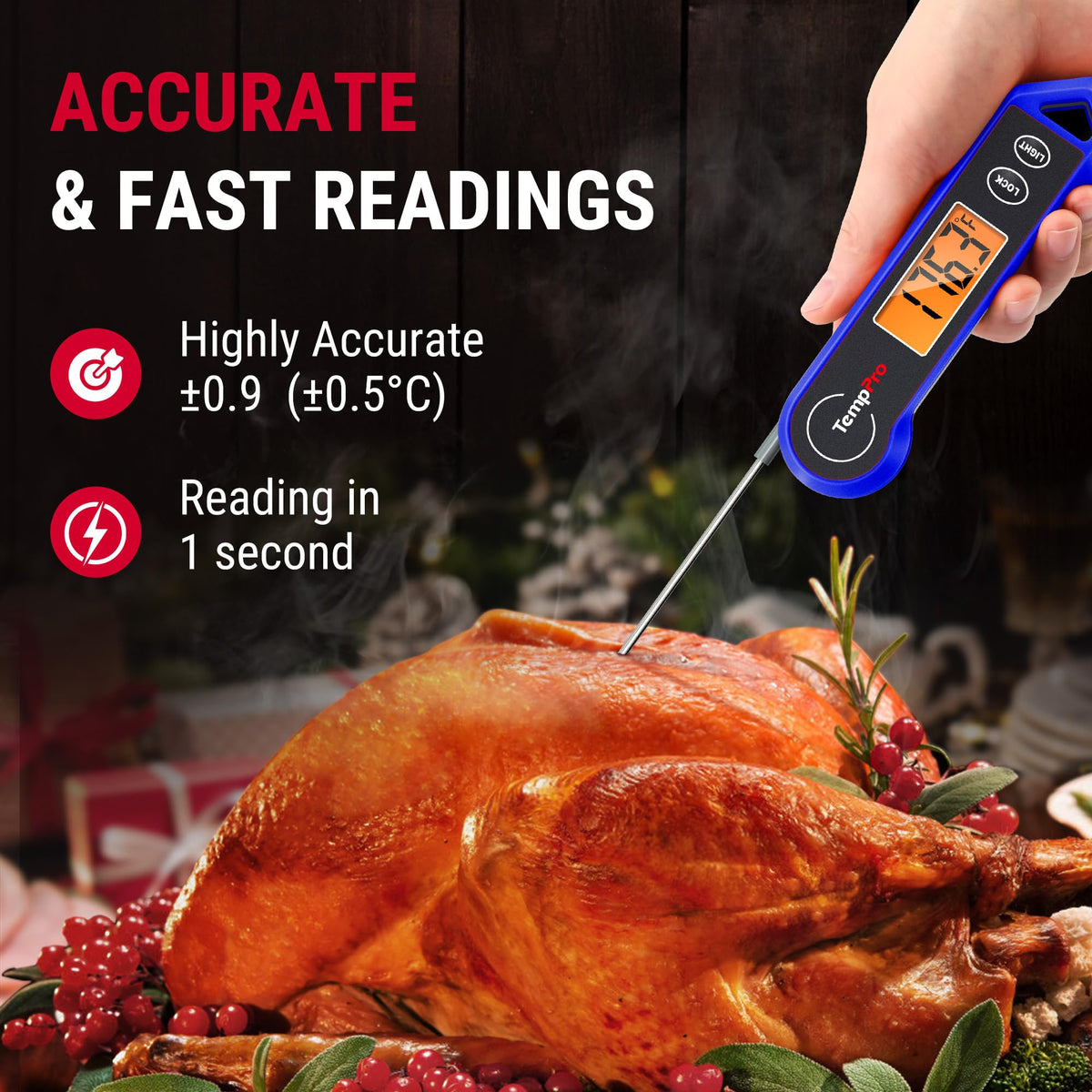 TempPro TempSwift 1 Sec Instant Read Meat Thermometer Digital Father Jim Norris notebooks