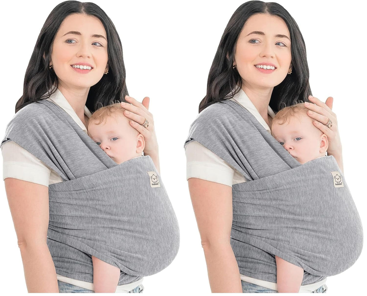 KeaBabies Baby Wrap Carrier, All in 1 Original Baby Carrier, Trendy Black