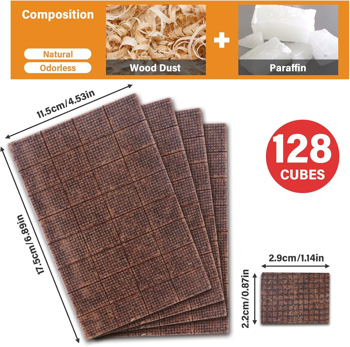 HGD Larger 32pcs Fire Starter, Natural Fire Starters for BBQ, Campfire, Fireplace, Charcoal, Wood Stove, Chimney, Fire Pit, Grill, Smoker, Indoor Outdoor Use Father Jim Norris notebooks