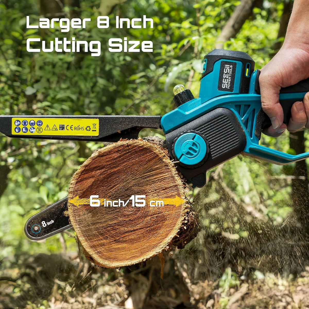 SEESII Flagship 8-Inch Cordless Mini Chainsaw, Upgraded Brushless Motor Father Jim Norris notebooks