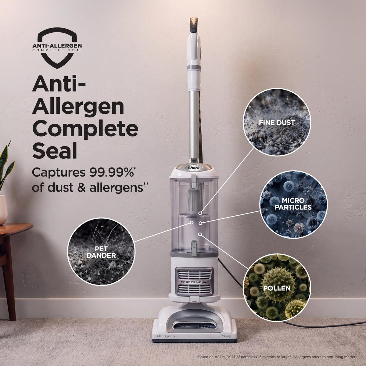 Shark Navigator Lift-Away Upright Vacuum Cleaner, HEPA, Lavender, NV352