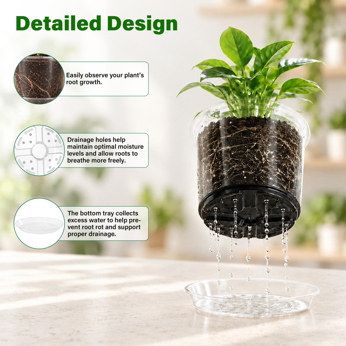 Bluepro Clear Nursery Pots with Humidity Domes, 4 Inch, 30-Pack Father Jim Norris notebooks