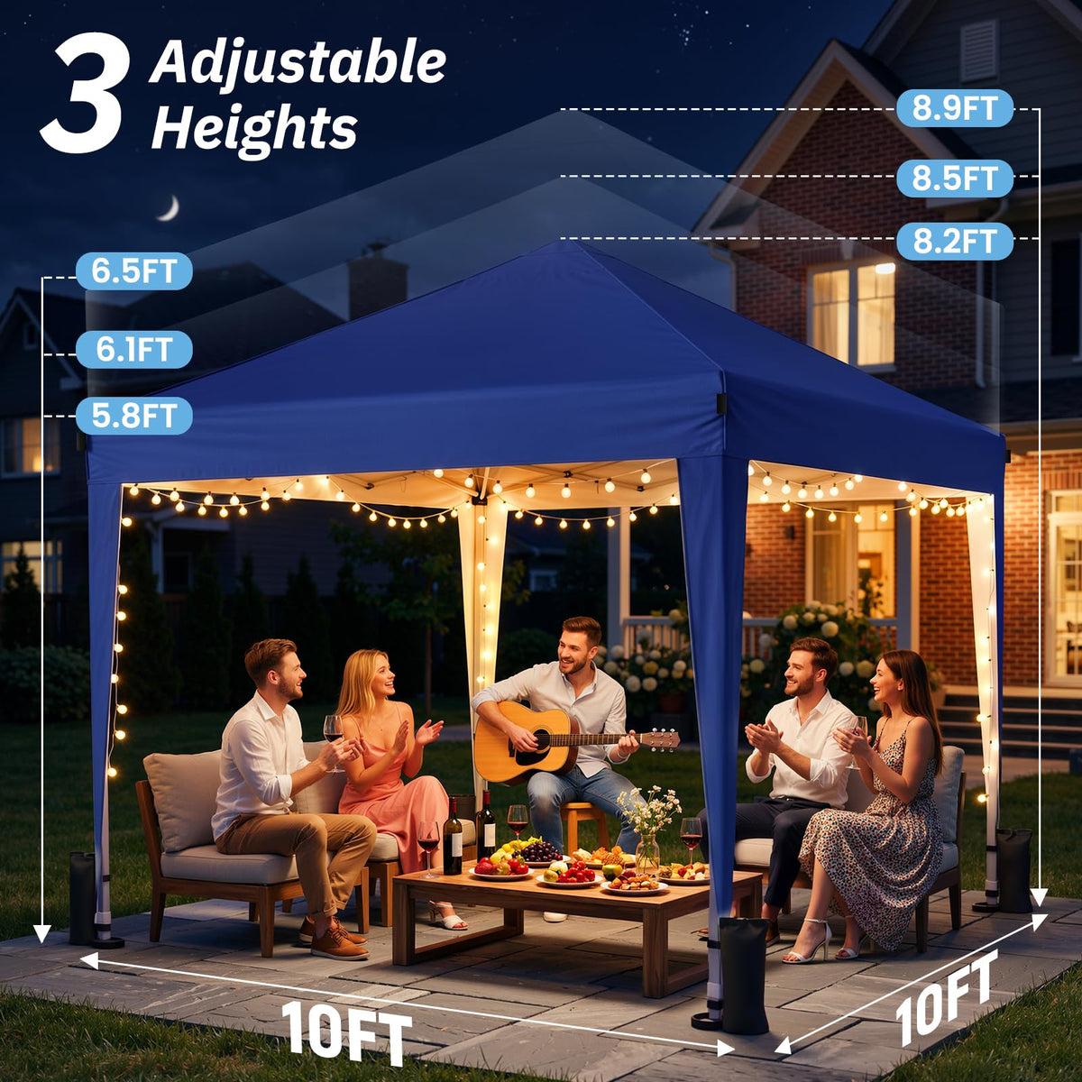 10x10 Pop Up Canopy Tent with One-Push Center Lock,Dark Gray Father Jim Norris notebooks