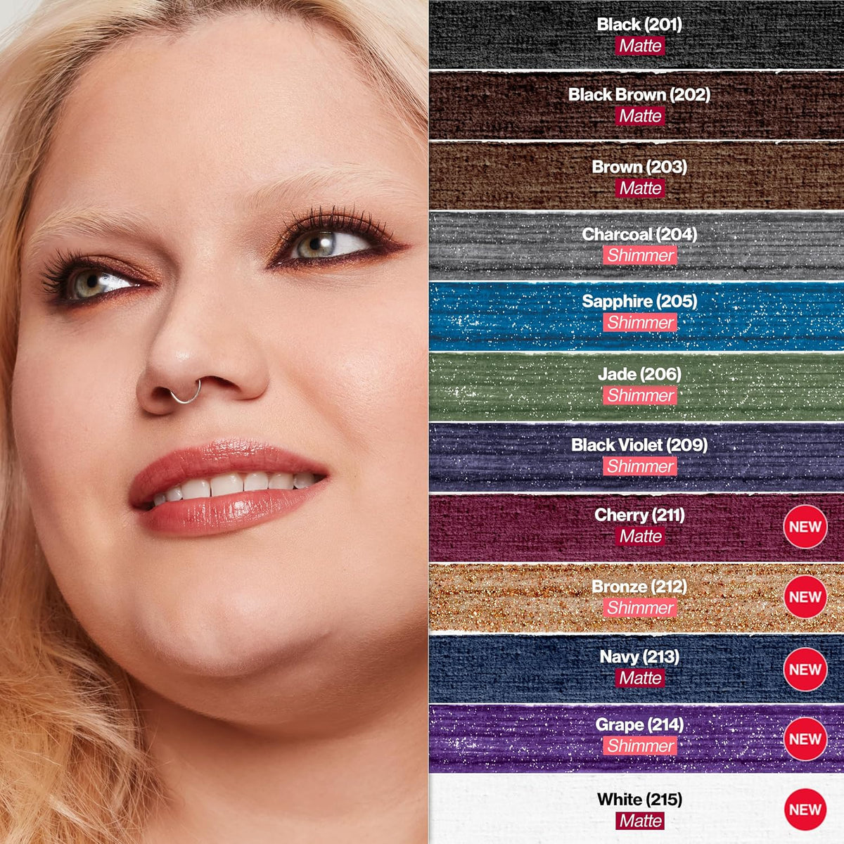 REVLON ColorStay Pencil Waterproof Eyeliner, 204 Charcoal, 0.01 oz