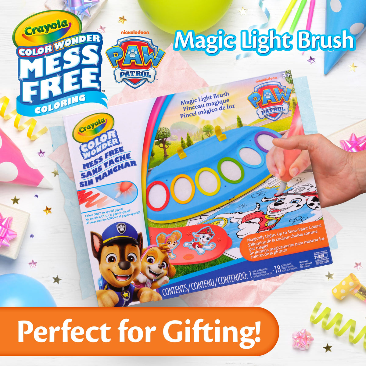 Crayola Color Wonder Magic Light Brush, Mess Free Painting for Kids, Age 3+