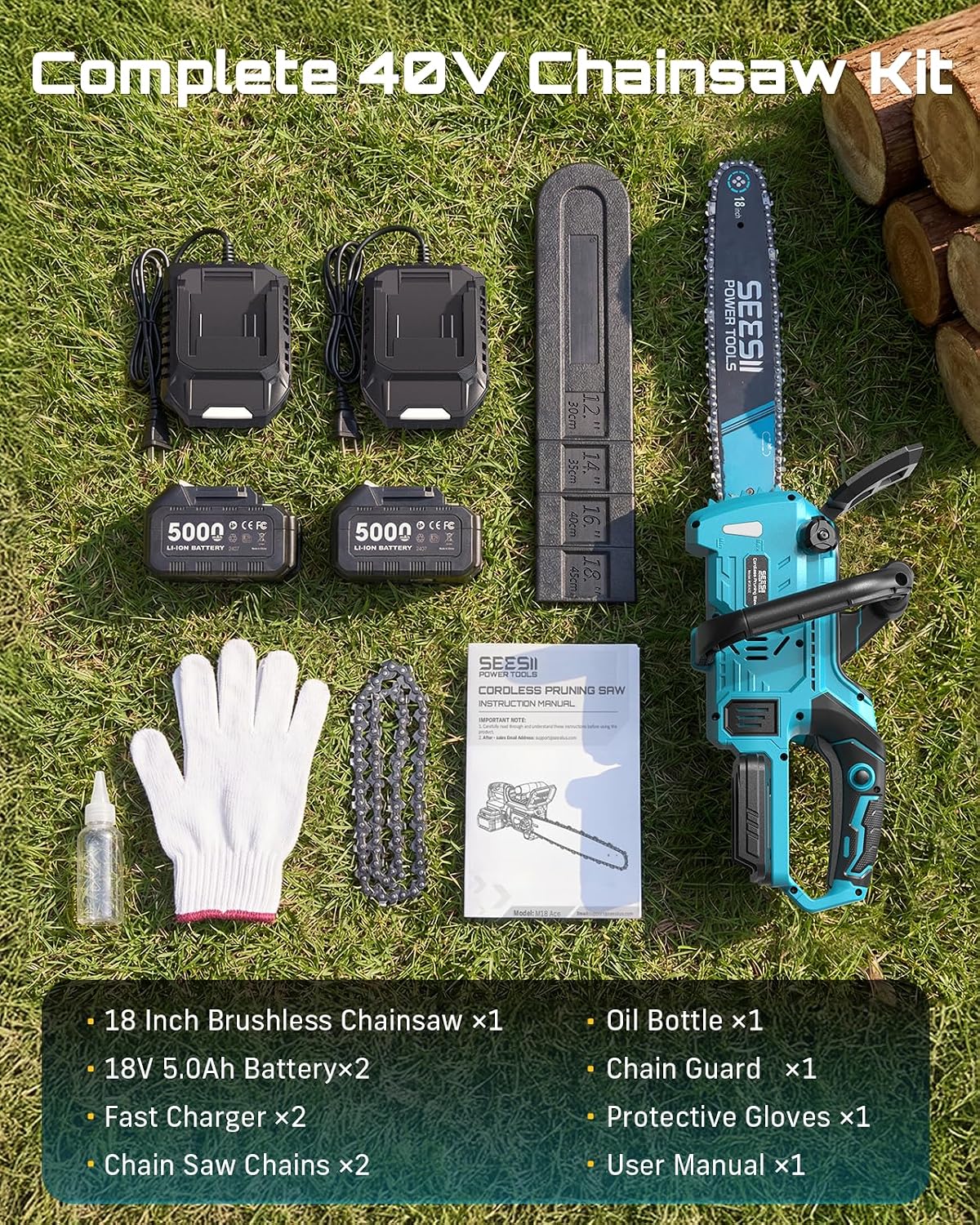 SEESII Flagship 8-Inch Cordless Mini Chainsaw, Upgraded Brushless Motor Father Jim Norris notebooks