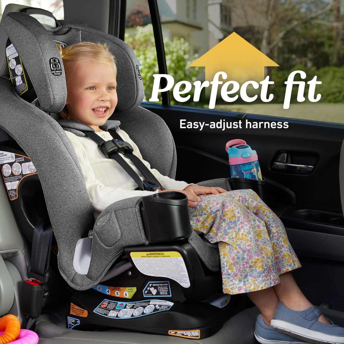 Graco Extend2Fit 2-in-1 Convertible Car Seat, Gotham