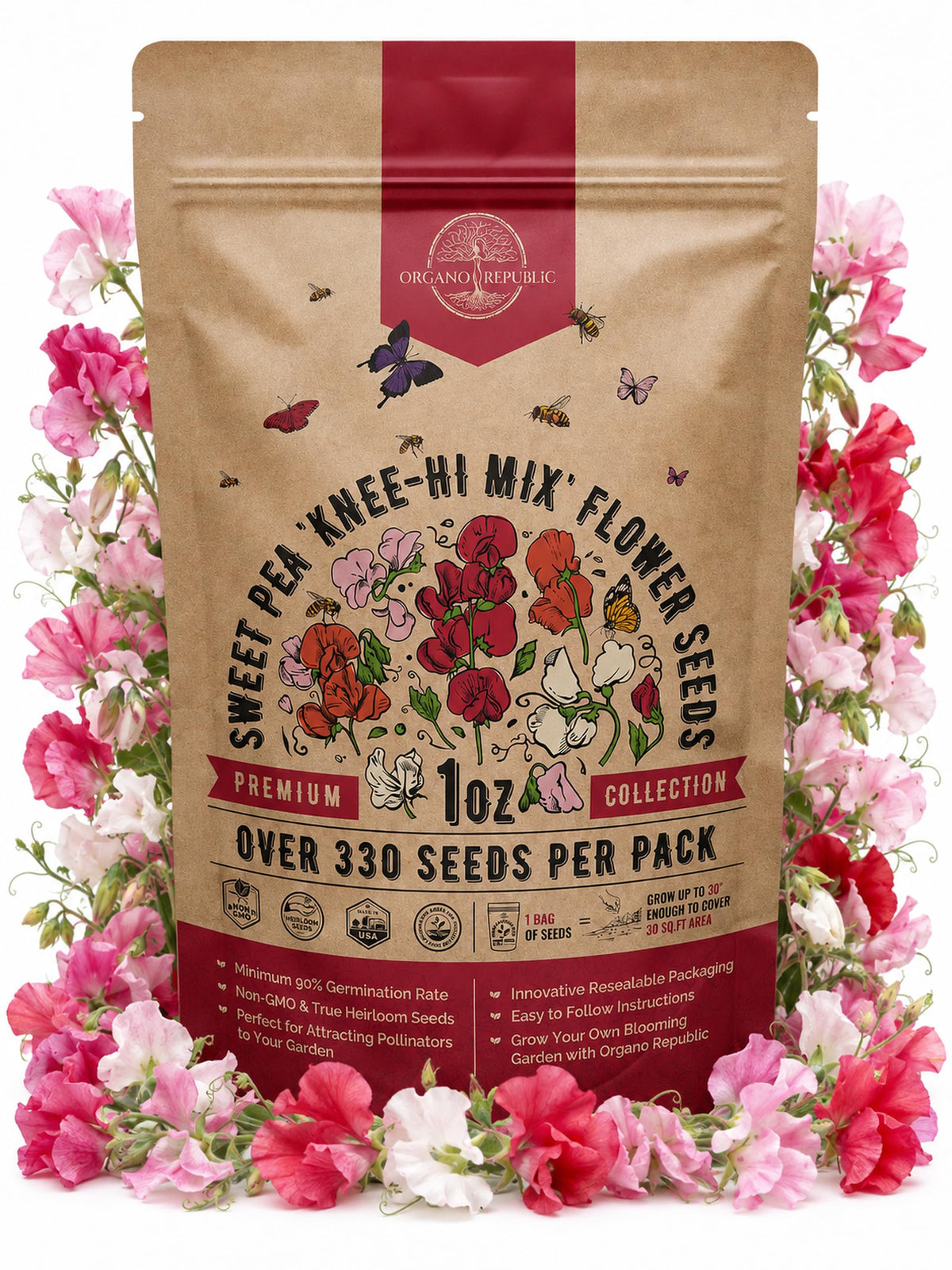 Cosmos Flower Seeds Pack 1 oz - 4,500 Non-GMO Heirloom Annual Seeds for Planting Indoor & Outdoor Gardening, Flower Seed for Garden in Resealable Packet, Floral Mix for Pollinators Perennial Mix Father Jim Norris notebooks
