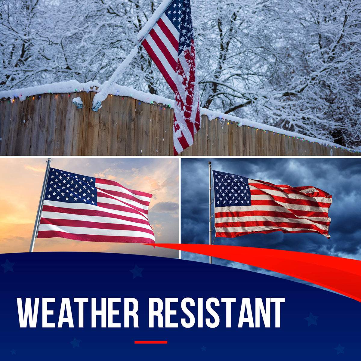 American Flags for Outside 3X5 (Pack of 10) -American Flag made in USA with Embroidered Stars and Sewn Stripes US Flag 3x5 Heavy Duty Outdoor Made in USA for High Wind- All Weather Flags Father Jim Norris notebooks