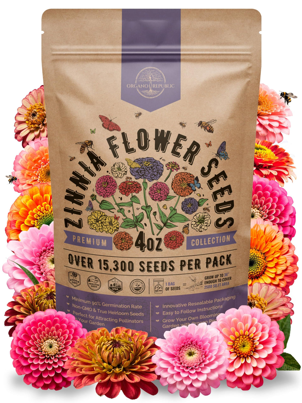 Cosmos Flower Seeds Pack 1 oz - 4,500 Non-GMO Heirloom Annual Seeds for Planting Indoor & Outdoor Gardening, Flower Seed for Garden in Resealable Packet, Floral Mix for Pollinators Perennial Mix Father Jim Norris notebooks
