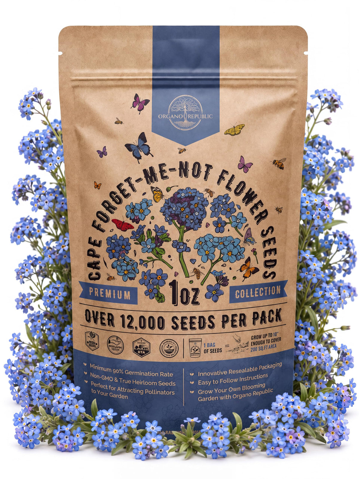 Cosmos Flower Seeds Pack 1 oz - 4,500 Non-GMO Heirloom Annual Seeds for Planting Indoor & Outdoor Gardening, Flower Seed for Garden in Resealable Packet, Floral Mix for Pollinators Perennial Mix Father Jim Norris notebooks