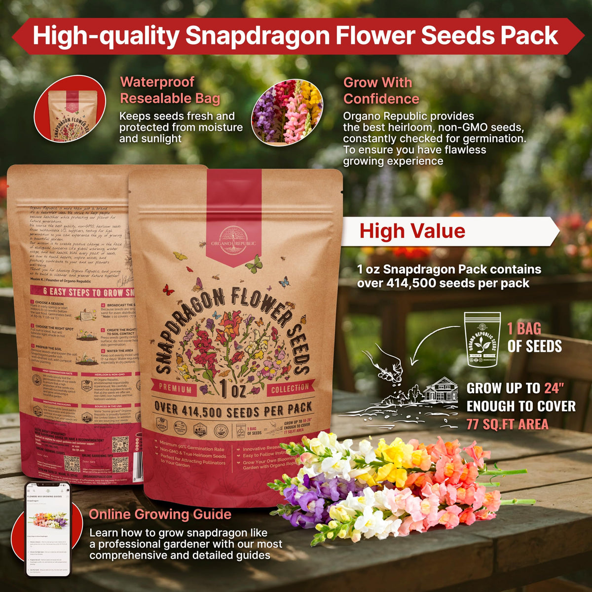 Cosmos Flower Seeds Pack 1 oz - 4,500 Non-GMO Heirloom Annual Seeds for Planting Indoor & Outdoor Gardening, Flower Seed for Garden in Resealable Packet, Floral Mix for Pollinators Perennial Mix Father Jim Norris notebooks