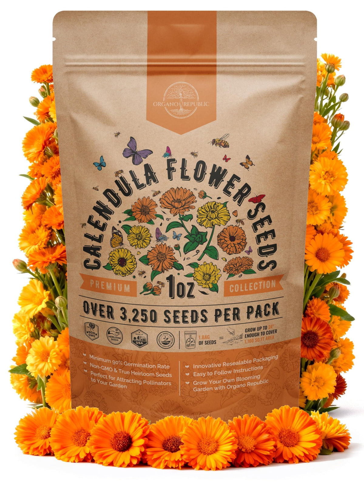 Cosmos Flower Seeds Pack 1 oz - 4,500 Non-GMO Heirloom Annual Seeds for Planting Indoor & Outdoor Gardening, Flower Seed for Garden in Resealable Packet, Floral Mix for Pollinators Perennial Mix Father Jim Norris notebooks