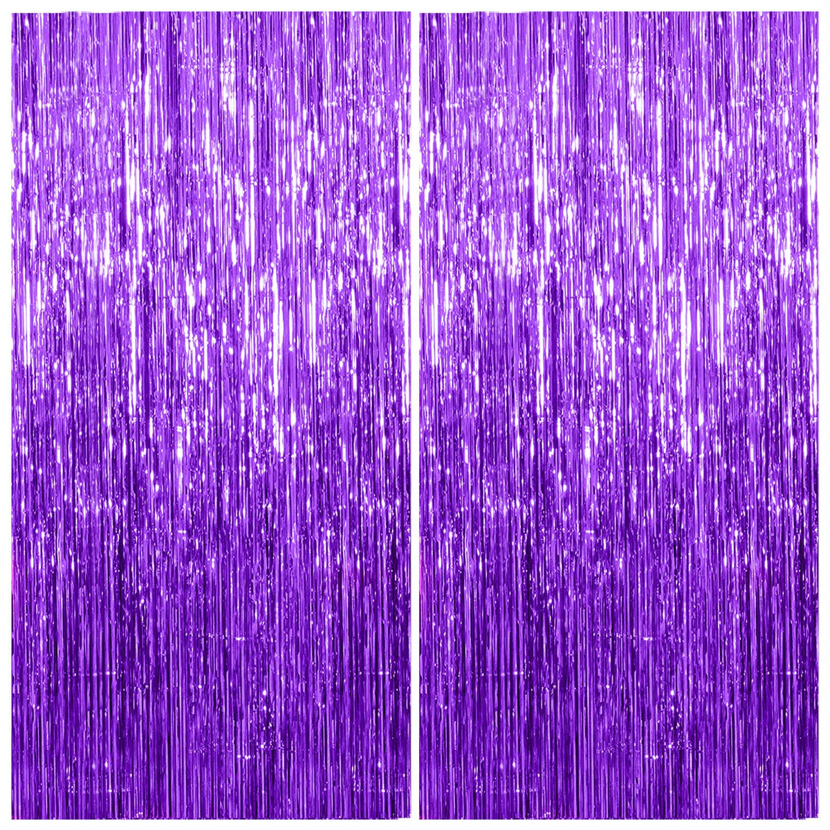 2 Pack Blue Party Decorations Ocean Party Decor Supplies Blue Party Streamers Birthday Decorations Tinsel Foil Fringe Curtains Photo Booth Props Celebration Decorations