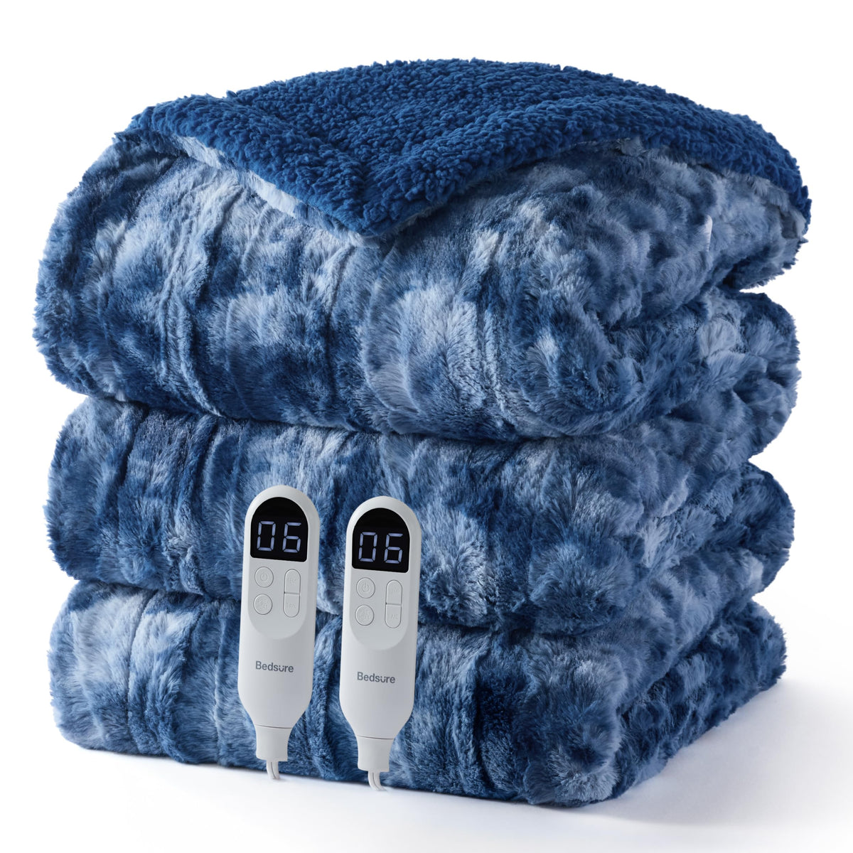 Bedsure Electric Blanket Twin with Preheat Function - Soft Flannel Heated Blanket Twin Size, Fast Heating with 6 Time Settings (Up to 10H) & 6 Heat Settings, Gifts for Grandma (62x84 inches, Grey)