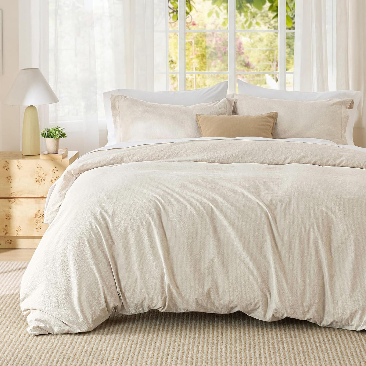 Bedsure Skipper Blue Duvet Cover Queen Size - 3 Pieces Prewashed Cotton-Like Polyester Extra Soft Bedding Set, Includes 1 Duvet Cover 90x90 Inches with Zipper Closure & 2 Pillow Shams, No Comforter