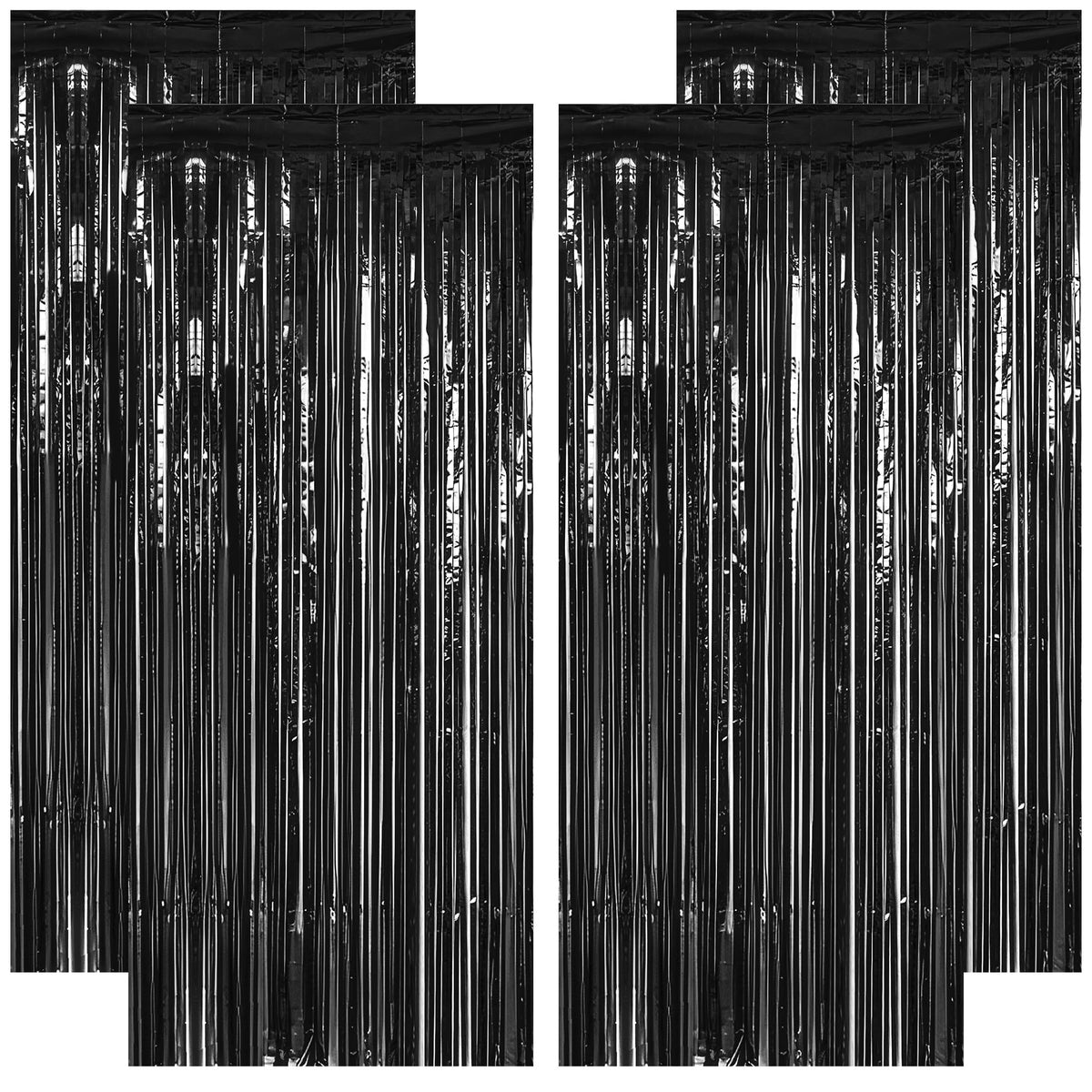 2 Pack Pink Party Decorations, 3.28 FT x 7.05 FT Pink Backdrop, Metallic Tinsel Backdrop Fringe Curtains Backdrop Curtains, Photo Backdrop Party Supplies Birthday Party Decorationsay Party Decorations
