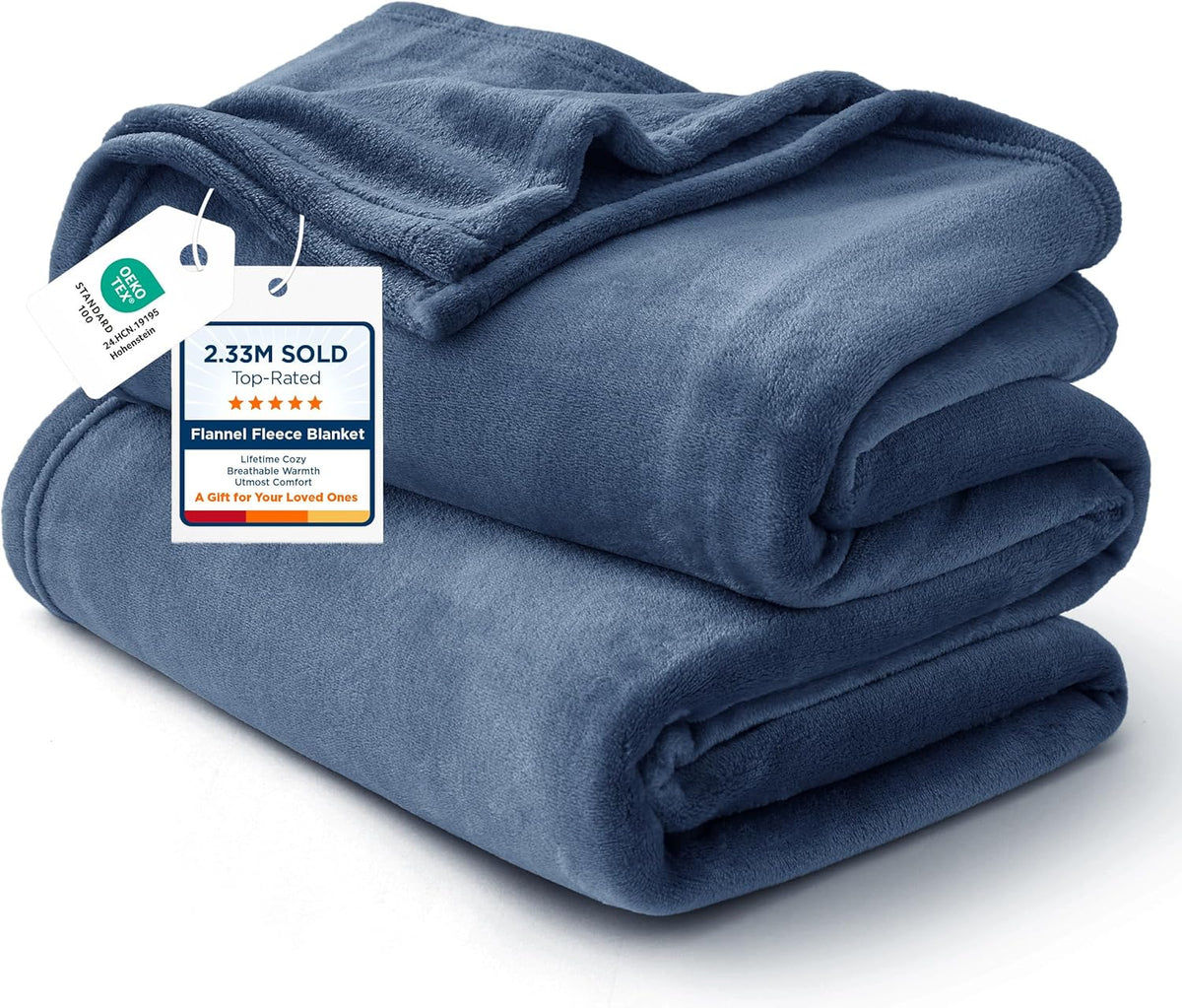 Bedsure Fleece Bed Blankets Queen Size Grey - Soft Cozy Warm Halloween Fall Throw Blanket Lightweight Room Home Decor, Christmas Decorations Gifts for Women and Men, 90x90 inches