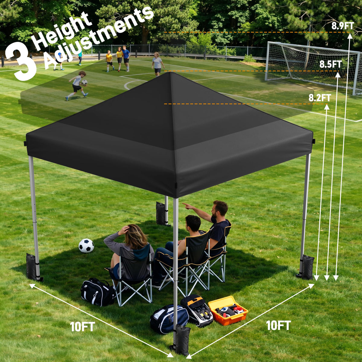 10x10 Pop Up Canopy Tent with One-Push Center Lock,Dark Gray Father Jim Norris notebooks
