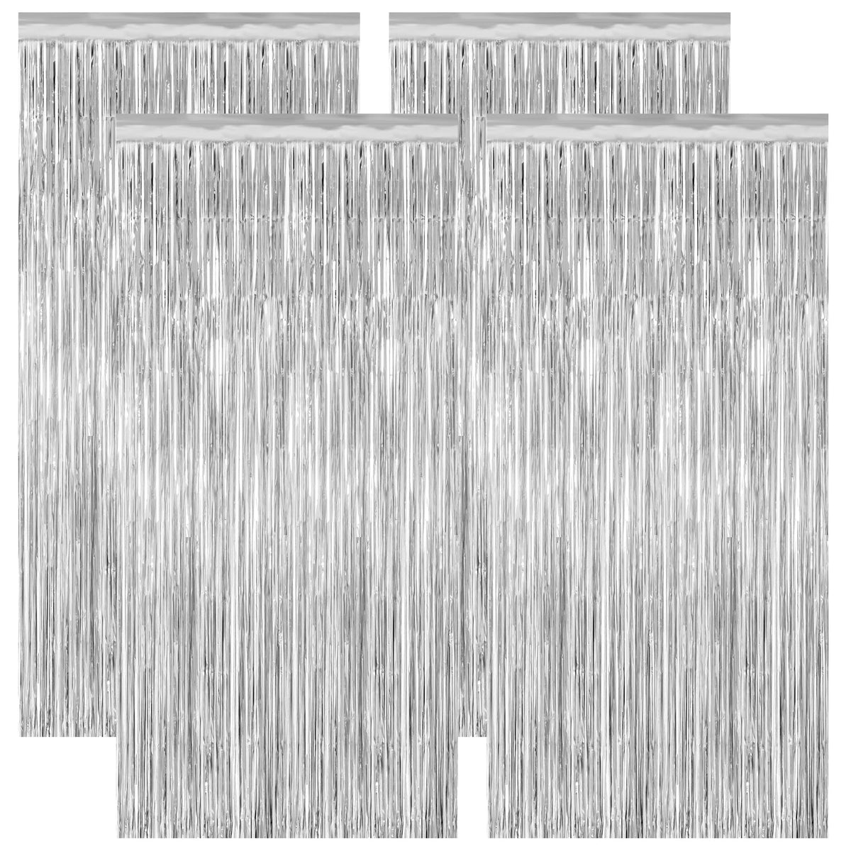 2 Pack Pink Party Decorations, 3.28 FT x 7.05 FT Pink Backdrop, Metallic Tinsel Backdrop Fringe Curtains Backdrop Curtains, Photo Backdrop Party Supplies Birthday Party Decorationsay Party Decorations