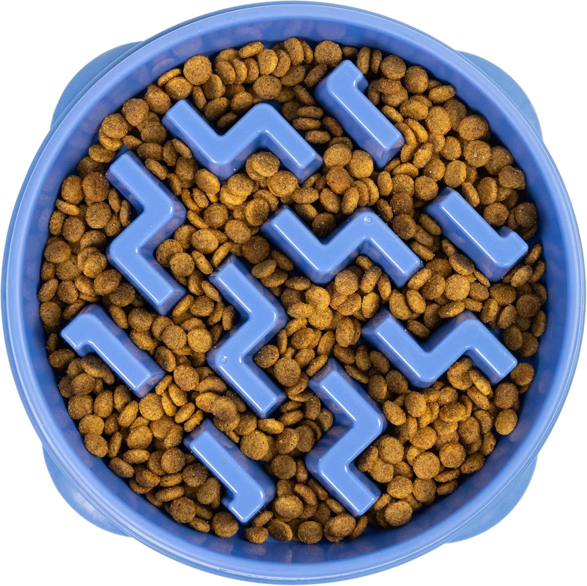 Outward Hound Fun Feeder Slo Bowl Dog Slow Feeder, Notch, Blue, 8.8"
