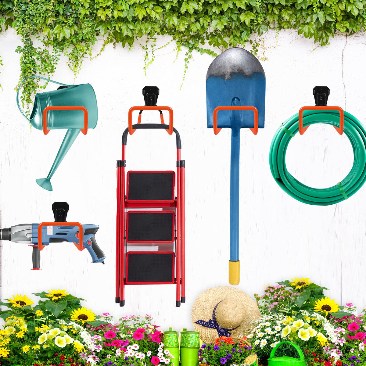 PeoMev Hose Holder Wall Mount Metal Hose Hook Garden Hose Rack Father Jim Norris notebooks
