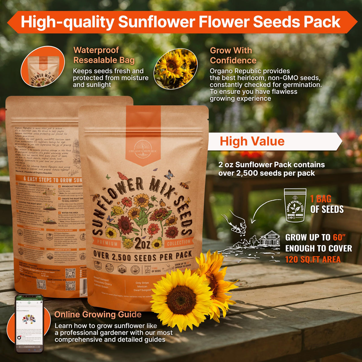 Cosmos Flower Seeds Pack 1 oz - 4,500 Non-GMO Heirloom Annual Seeds for Planting Indoor & Outdoor Gardening, Flower Seed for Garden in Resealable Packet, Floral Mix for Pollinators Perennial Mix Father Jim Norris notebooks
