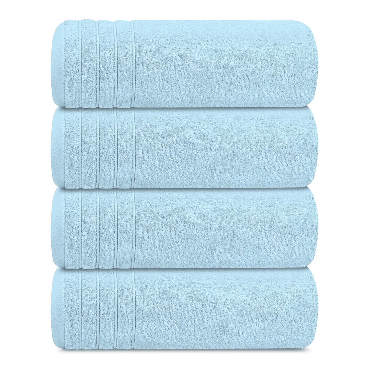 Tens Towels 4 Piece Extra Large Bath Towels 30 x 60 Inches, Dark Grey