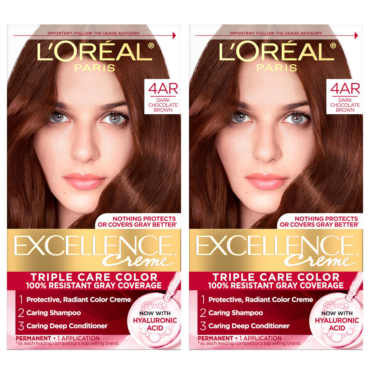 L'Oreal Paris Excellence Crème Hair Color, 4AR Dark Chocolate Brown Father Jim Norris notebooks